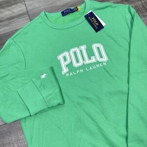 Polo Ralph Lauren Men's Logo Appliqué Pullover Sweatshirt‎ Green Size Large NWT